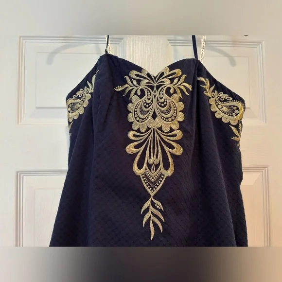 Lilly Pulitzer Demi Strapless Dress True Navy Size 10 - Picture 5 of 10